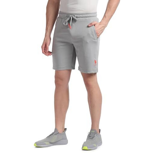 U.S. Polo Assn. Men's Hybrid Shorts (As001-Pl_Ghost Grey