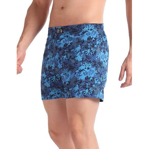U.S. Polo Assn. Men's Cotton Blend Classic Boxer Shorts (Pack Of 2) (Oex01-P2 Navy Print