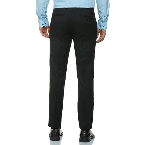 Arrow Men's Solid Tapered Fit Polyester Formal Trouser