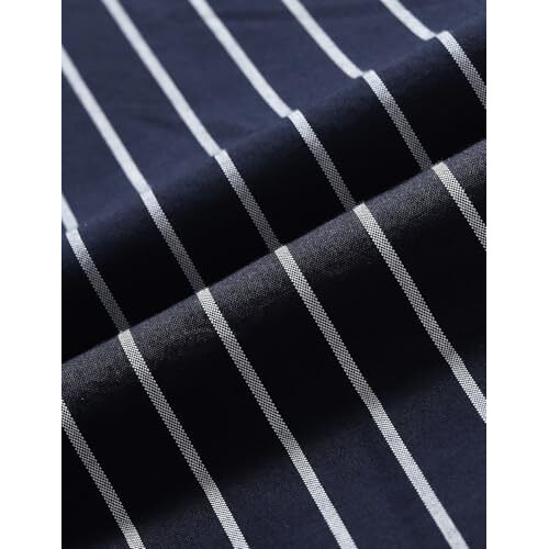 U.S. Polo Assn. Men's Striped Regular Fit Button Down Shirt (Ussht2242_Navy