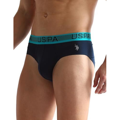 U.S. Polo Assn. Men's Cotton Blend Classic Solid Briefs (Pack Of 1) (Oeb04-Pl_Navy