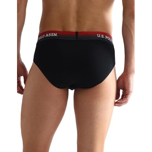 U.S. Polo Assn. Men's Cotton Blend Classic Solid Briefs (Pack Of 2) (Oeb05-P2_Navy-Black