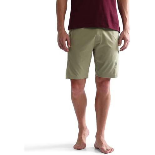U.S. Polo Assn. Men's Hybrid Shorts (Oes04-Pl_Elm (Green)