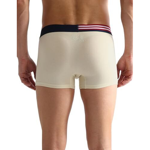 U.S. Polo Assn. Men's Cotton Blend Classic Solid Trunks (Pack Of 2) (Oet06-P2_Frozen Dew-Navy