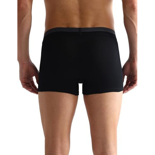 U.S. Polo Assn. Men's Cotton Blend Classic Solid Trunks (Pack Of 2) (Oet07-P2_Black-Iron Gate