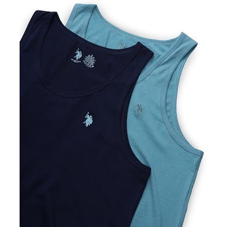 U.S. Polo Assn. Men's Cotton Solid Regular Fit Fashion Vest (Oev03-P2_Adriatic Blue-Navy, Large
