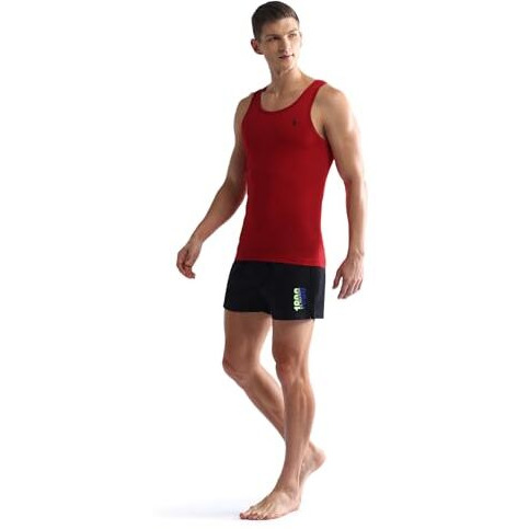 U.S. Polo Assn. Men's Cotton Solid Regular Fit Fashion Vest (Oev03-P2_Red-White, Large