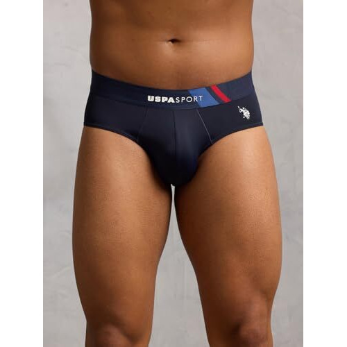 U.S. Polo Assn. Men's Nylon Classic Briefs (Pack Of 1) (Rb001-Pl_Navy