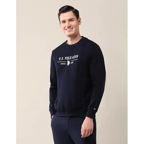 U.S. Polo Assn. Men's Cotton Crew Neck Sweatshirt (Usswsf0221_Navy
