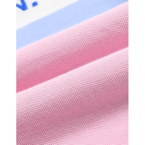 U.S.Polo Assn. Men's Striped Fitted Polo Shirt (Ustsh2059 Pink