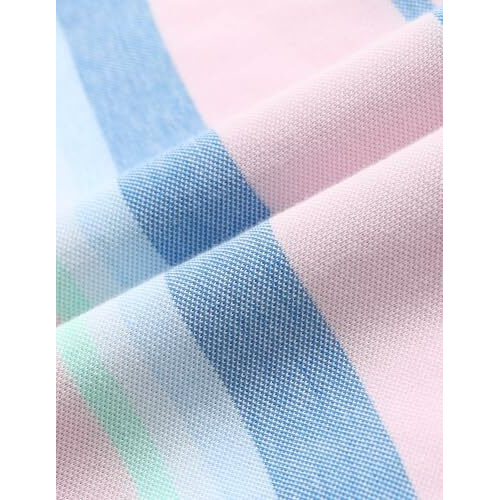 U.S.Polo Assn. Men's Striped Fitted Polo Shirt (Ustsh2068 Pink