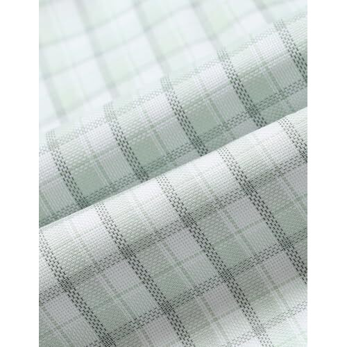 Arrow Men's Checkered Slim Fit Shirt (Araeosh1692_Me. Green