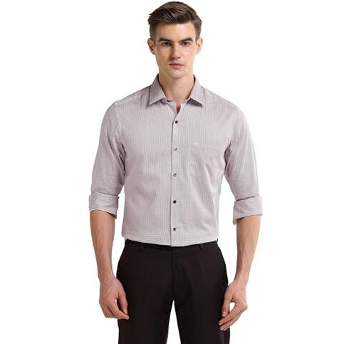 Arrow Men's Cotton Regular Fit Shirt (Araeosh1730_Maroon, 40