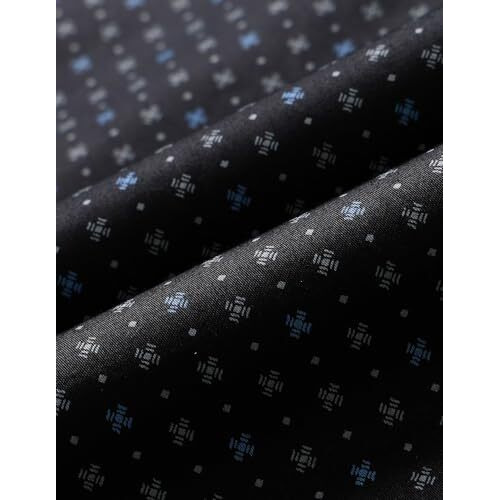 Arrow Men's Geometric Regular Fit Shirt (Araeosh1733_Black