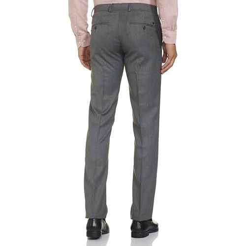 Arrow Men's Structured Tapered Fit Polyester Formal Trouser