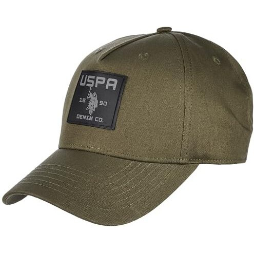 U.S. Polo Assn. Men's Cotton Baseball Cap (Udcap0505_Dk-Olive, Green Free Size