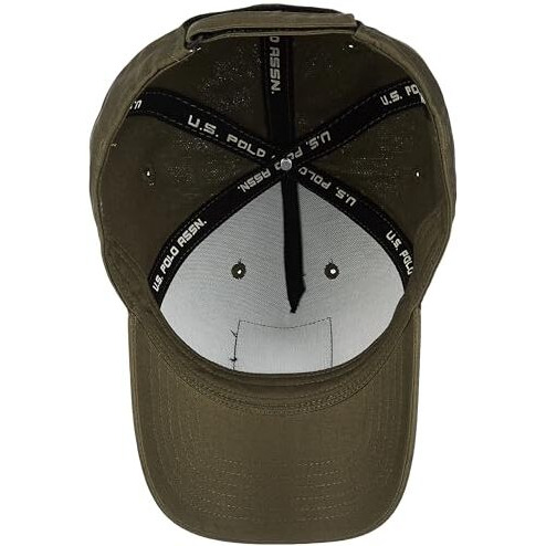 U.S. Polo Assn. Men's Cotton Baseball Cap (Udcap0505_Dk-Olive, Green Free Size