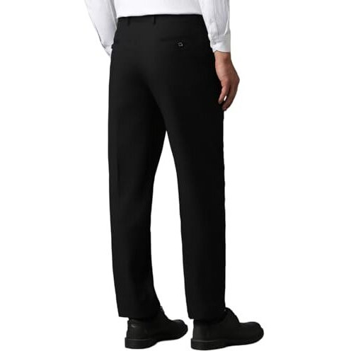 Louis Philippe Men's Classic Pants (Lptpmclbv33446_Black