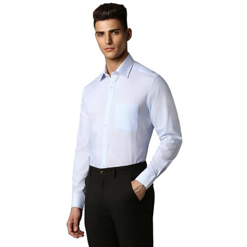 Louis Philippe Men's Solid Regular Fit Shirt (Lpsfmclpw56166_Multicolour