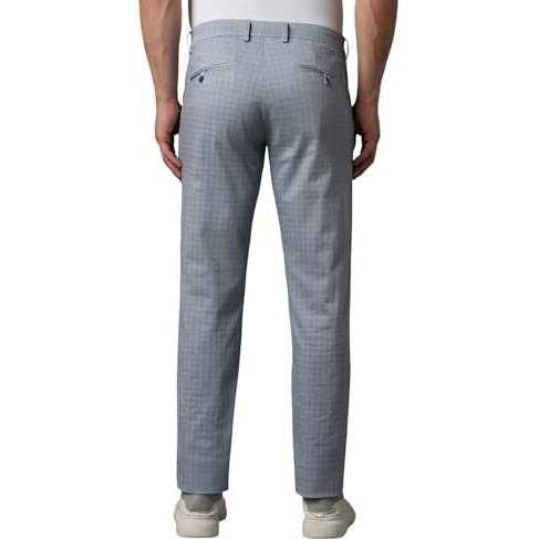 Louis Philippe Men's Slim Tapered Trousers (Lytfsslfi13446_Blue
