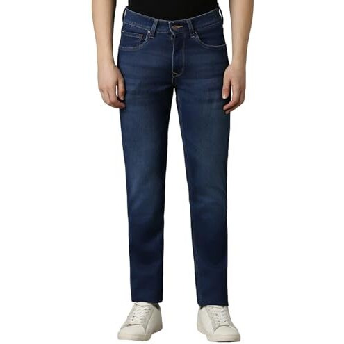 Louis Philippe Men's Slim Mid Rise Jeans (Lrdncslpl62630_Navy, 30