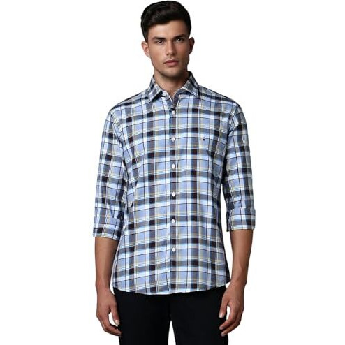 Louis Philippe Cotton Men's Slim Fit Shirt (Lysfcslpt74195_Multicolour, 42