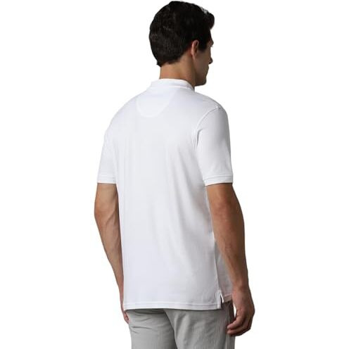 Louis Philippe Men's Cotton Solid Regular Fit T-Shirt (Lpkpmrgbx10237_White, Large