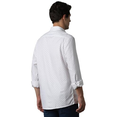 Louis Philippe Men's Slim Fit Shirt (Lrsfnslp382152_White