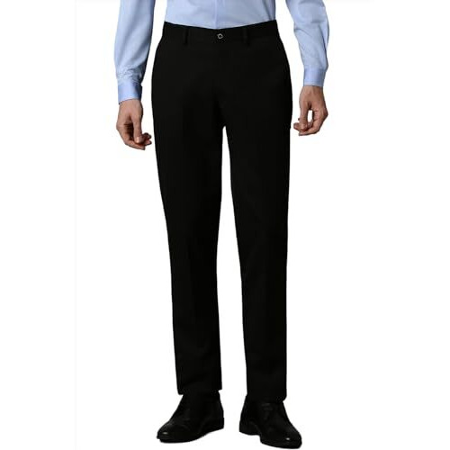 Louis Philippe Men's Mid Rise Slim Pants (Lptfmslb608917_Brown, 34
