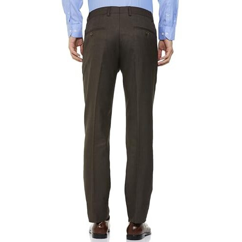 Louis Philippe Men's Regular Work Utility Pants (Lptfmrgbf33009_Brown