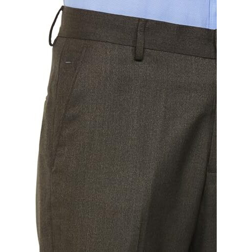 Louis Philippe Men's Regular Work Utility Pants (Lptfmrgbf33009_Brown