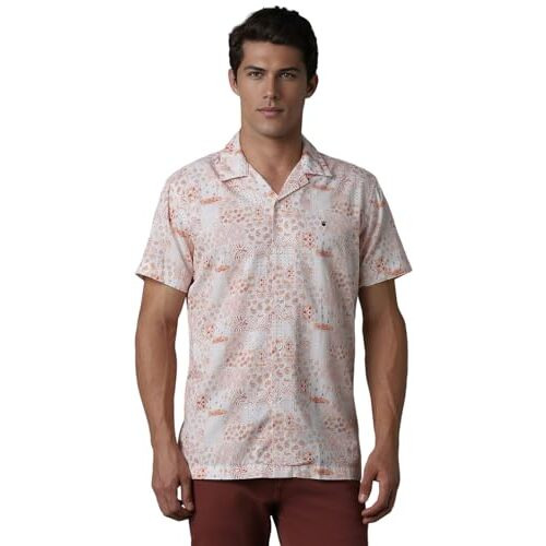 Louis Philippe Men's Solid Slim Fit Shirt (Lrshnslf832278_Orange