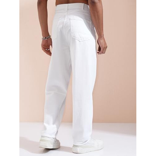 Highlander Men's Relaxed Jeans (Hljn003443_White_M)