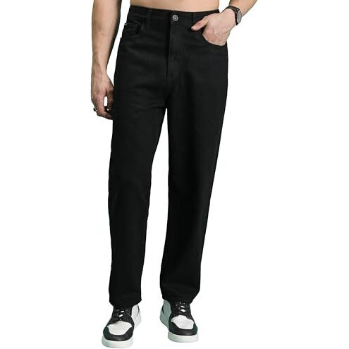 Highlander Men's Loose Jeans (Phjn000001_Black