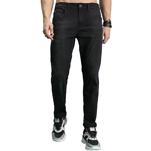 Highlander Men's Tapered Jeans (Phjn000009_Black