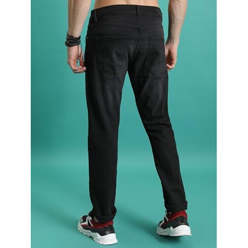 Highlander Men's Tapered Jeans (Phjn000009_Black