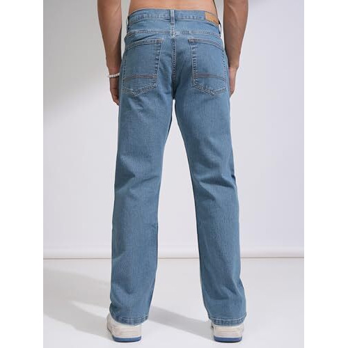 Highlander Men's Straight Jeans (Phjn000066_Light Blue_M)