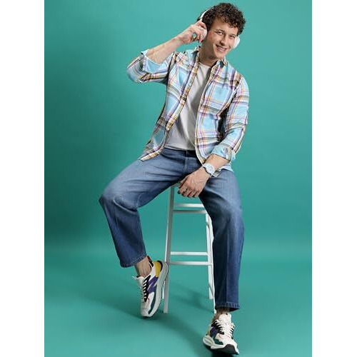 Highlander Men's Loose Jeans (Phjn000073_Blue_L)