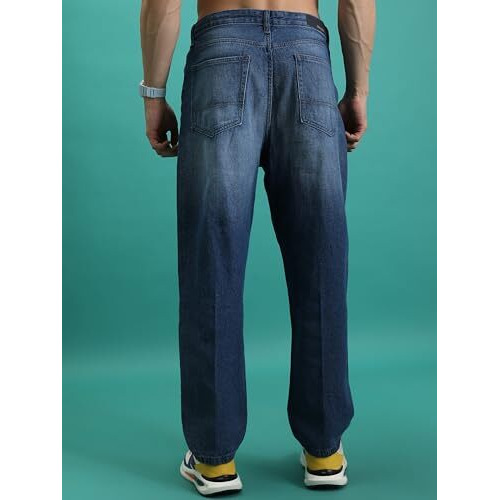Highlander Men's Loose Jeans (Phjn000073_Blue_L)