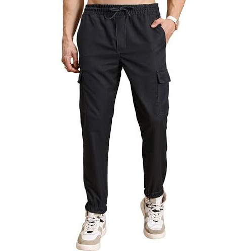 Highlander Men's Regular Pants (Phtr000009_Navy_M)