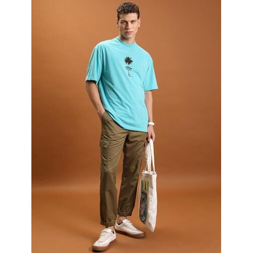 Highlander Men's Regular Pants (Phtr000013_Khaki_L)