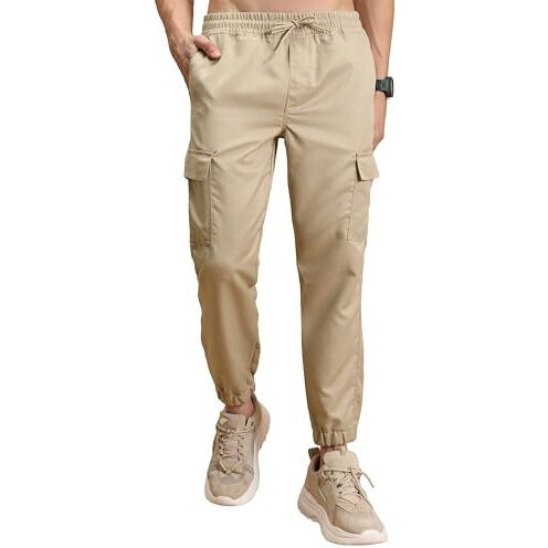 Highlander Men's Regular Pants (Phtr000014_Khaki_L)