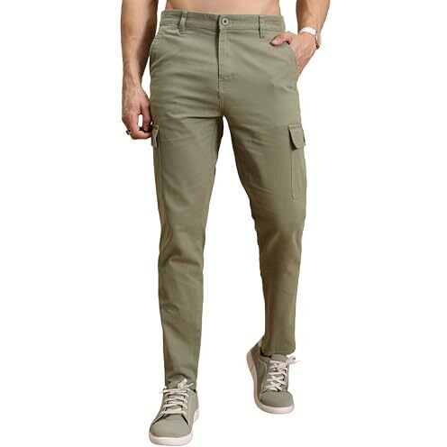 Highlander Men's Tapered Pants (Phtr000026_Light Olive_L)