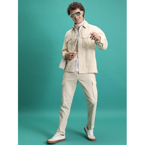 Highlander Men's Tapered Pants (Phtr000030_Beige_M)
