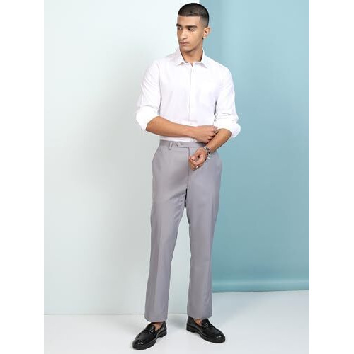 Highlander Men's Solid Slim Fit Shirt (Phsh000127_White