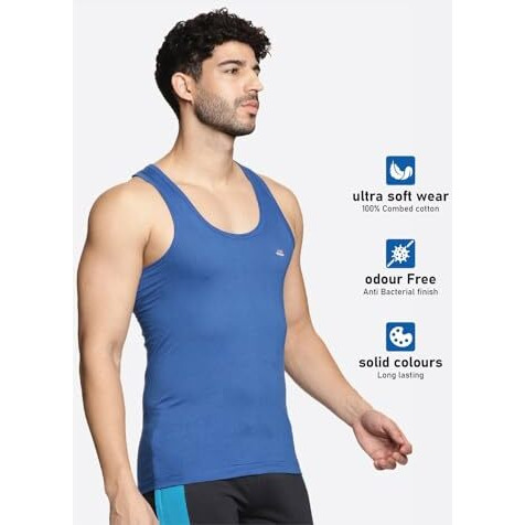 Lux Venus MenS Vest - 100% Cotton Premium Baniyan(Pack Of 3)(Color May Vary)-90Cm Assorted