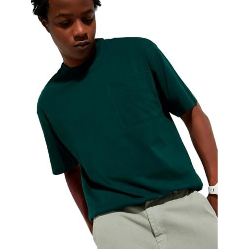 Max Urb_N Men Oversized Solid T-Shirt (Green_Xl)