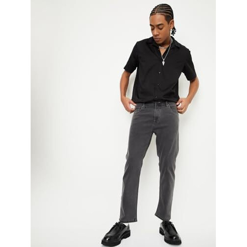 Max Men's Regular Jeans (Noosdrggr_Grey