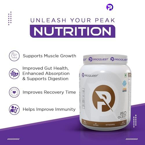 Proquest Isolate Whey Protein Iso Quest (Milk Chocolate, 1Kg / 2.2 Lb / 30 Servings) | 27G Protein Per Scoop | Low Fat & 12.5G Eaa | Lab Tested & Easily Digestive | Faster Muscle Support & Recovery
