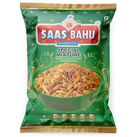 Saas Bahu Special Tasty Mixture Namkeen 800 Gm | Rajasthani Special Mixture Tasty Namkeen (Pack Of 2-400 Gm Each)